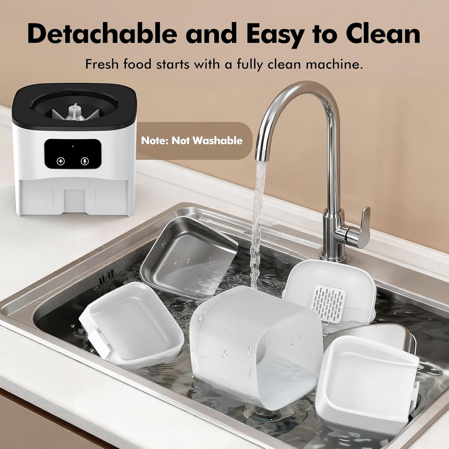 Smart WiFi Automatic Cat Feeder for Two Cats - 6L Capacity with Dual Stainless Steel Bowls, APP Control, and Voice Recorder